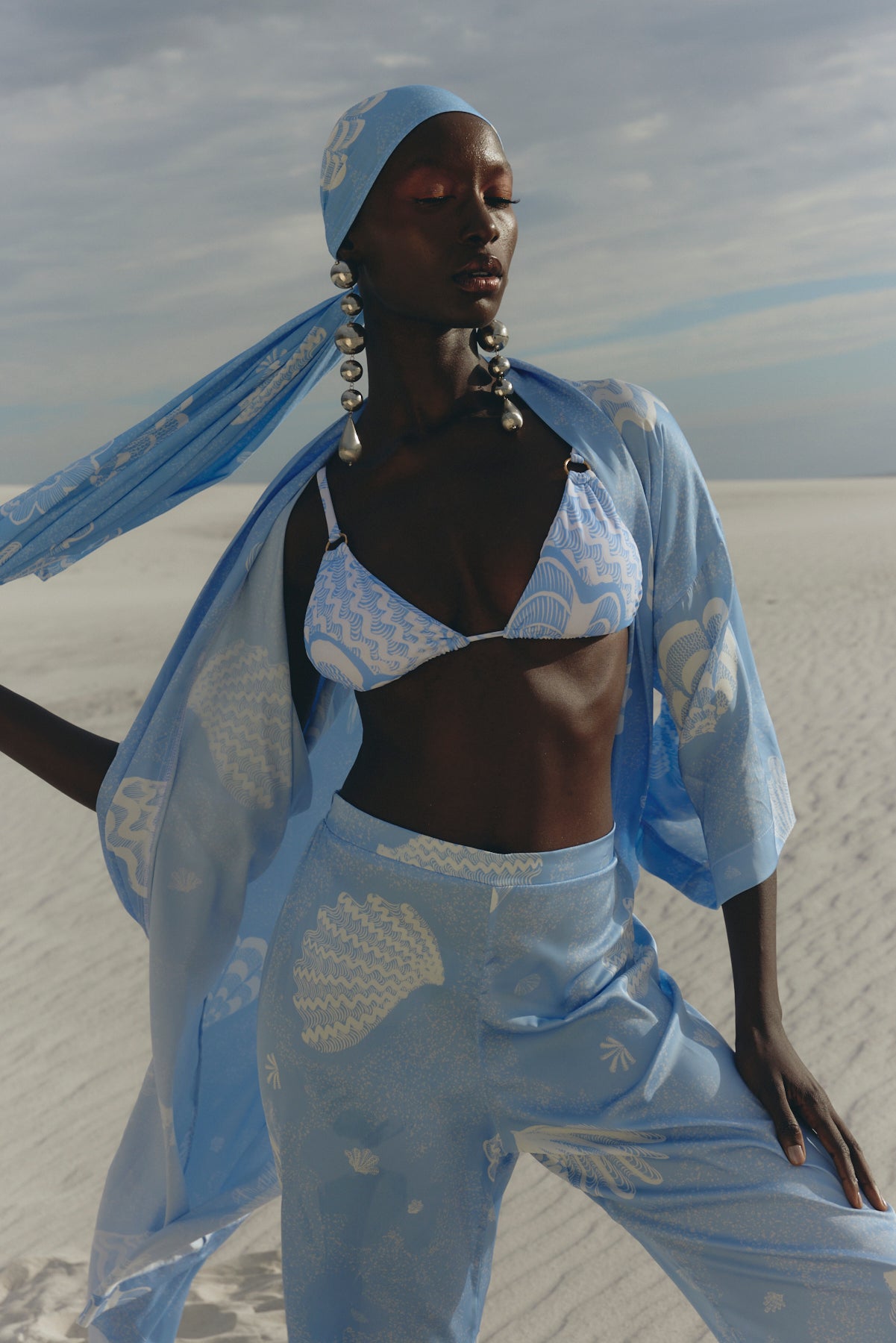 Shellegance White Shells and Sand- Corsica pants