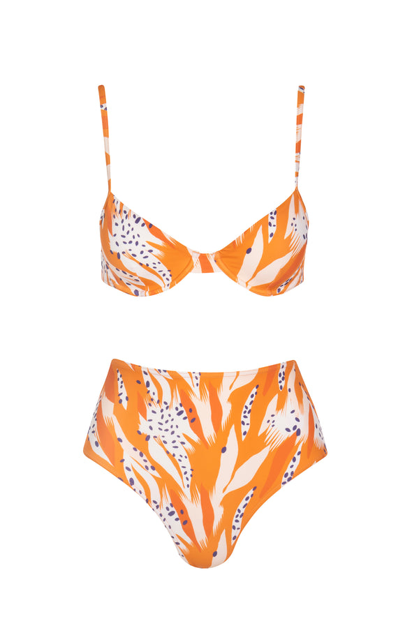 Abstract Tiger- Lyra Bikini Top