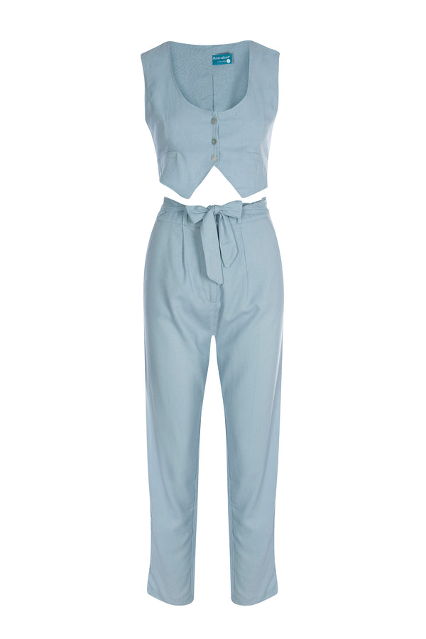 Sky - Linen waistcoat  (PRE -ORDER)