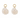 Ocean Shell Drop Hoop Earrings