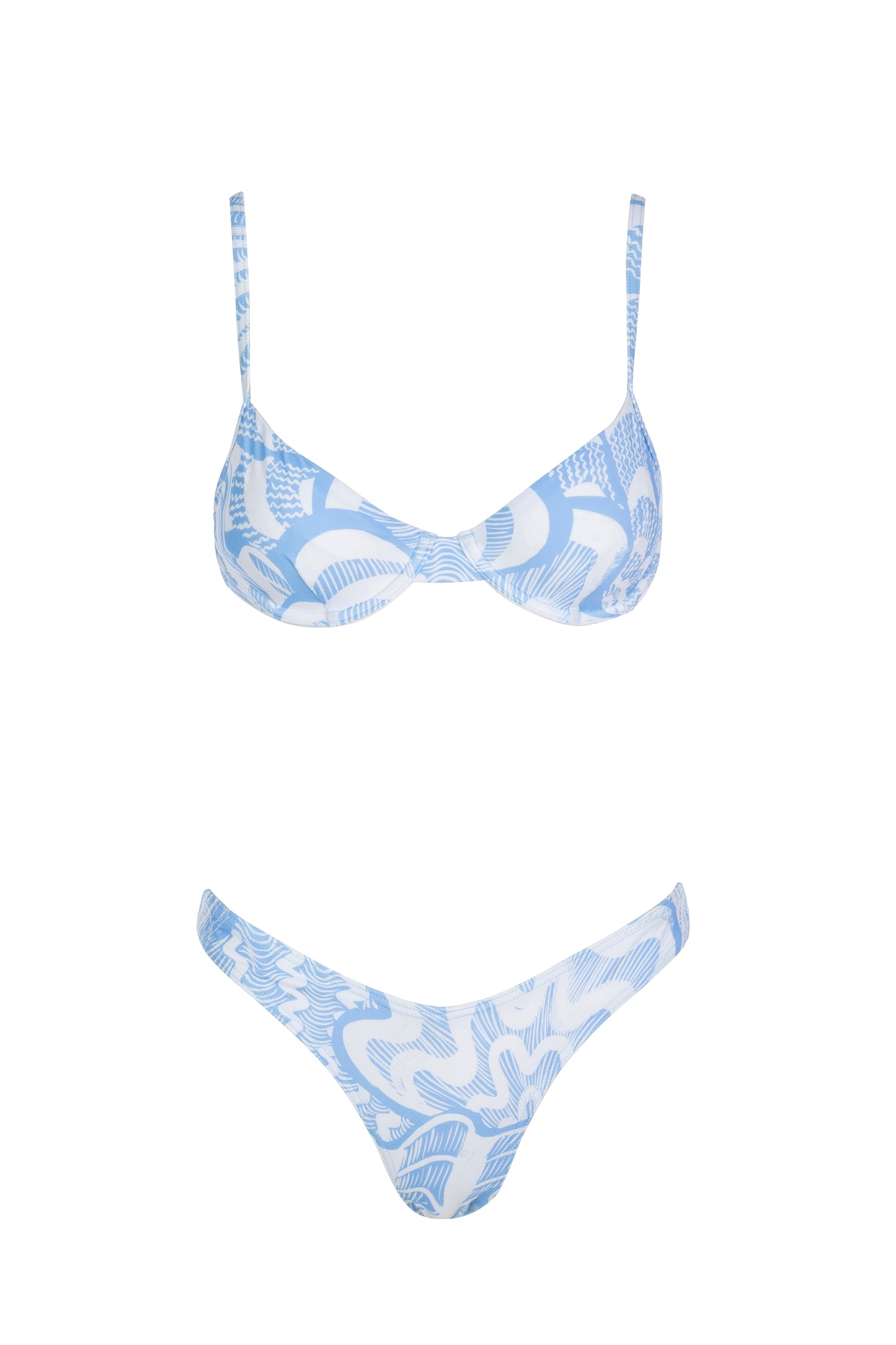 Shellegance Blue Abstract Shells- Nila Bottom