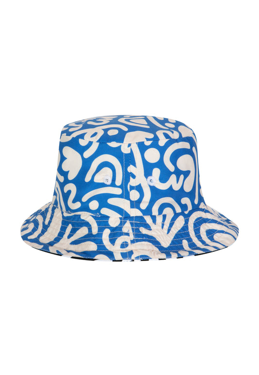 Greek Holiday / Calligraphy - Reversible Bucket Hat