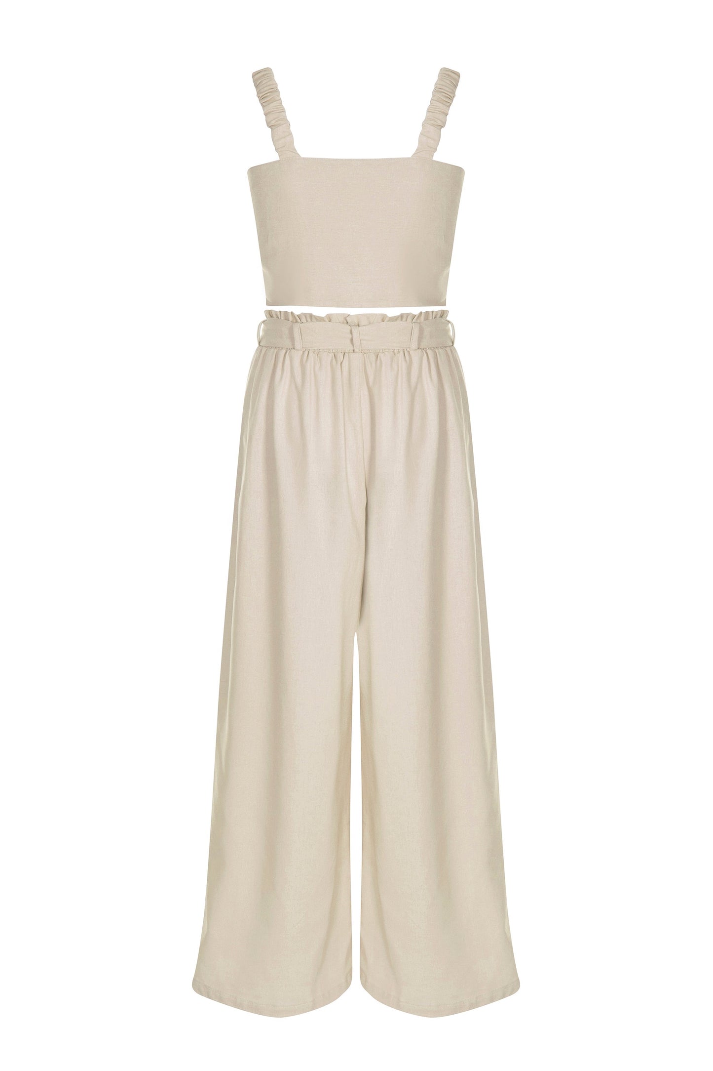 Sand - Linen Palazzo Pants