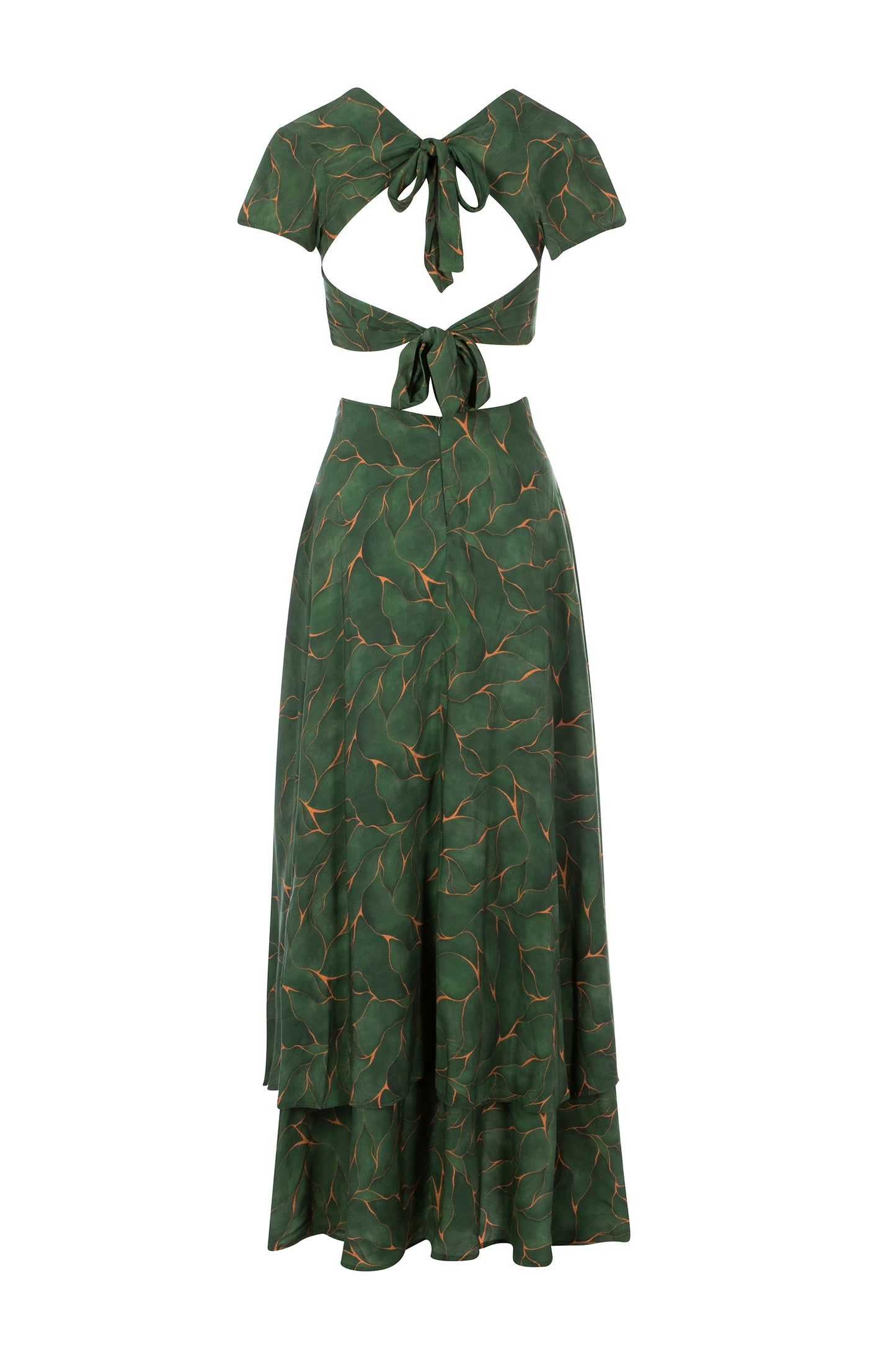 Emerald Leaf - Tie Back Calypso Dress