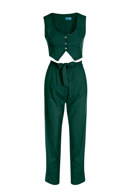 Emerald - Linen Tapered Pants