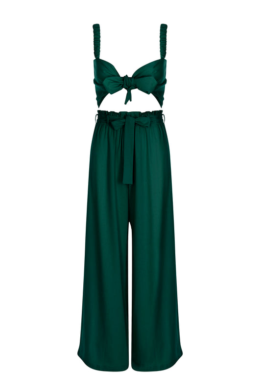 Emerald - Linen Palazzo Pants