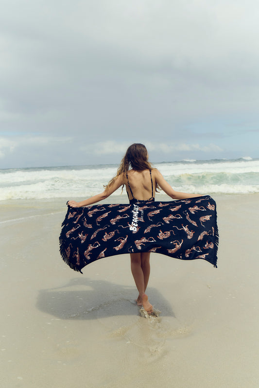 Black Tiger - Beach Towel