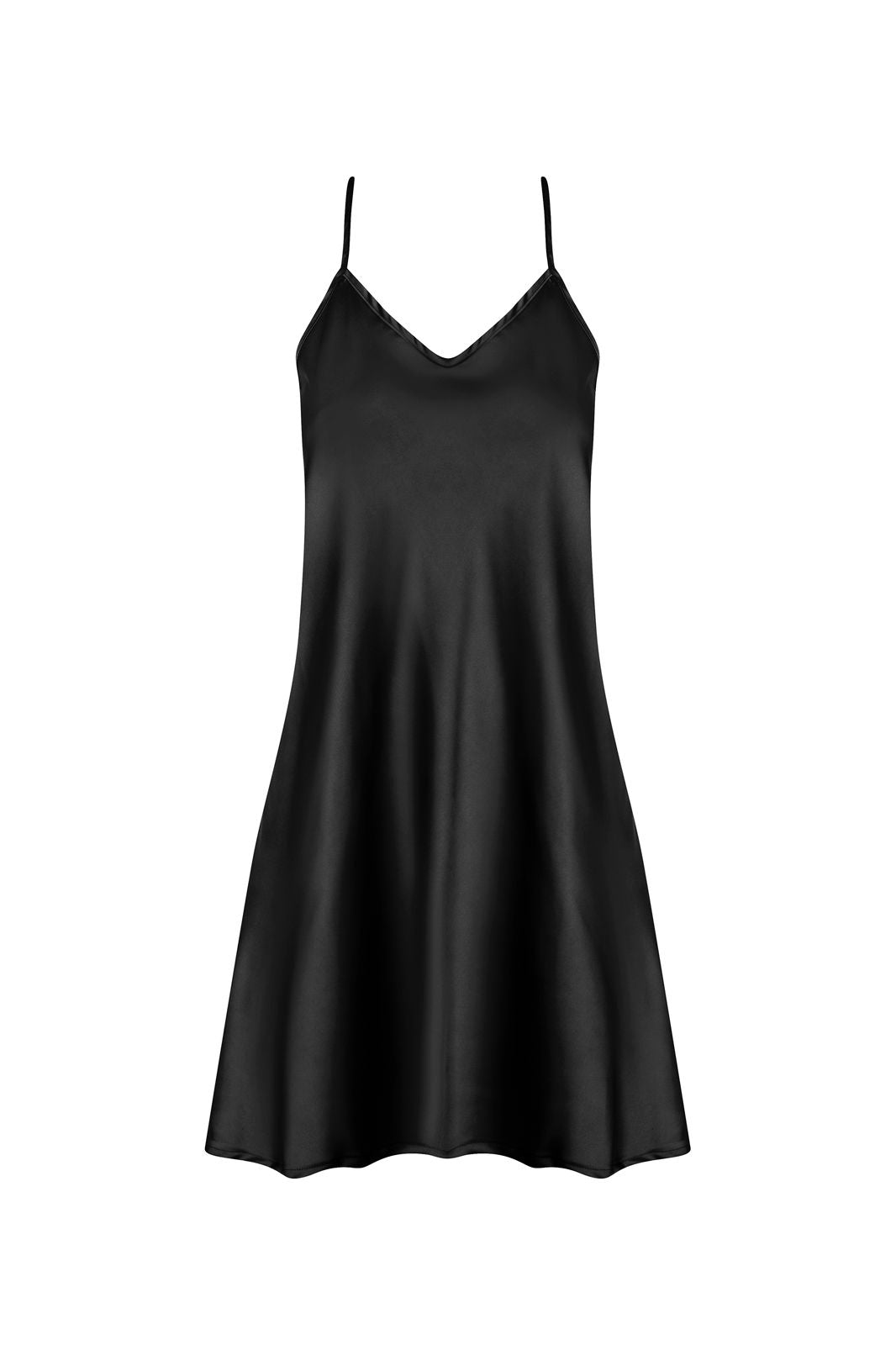 Black - Satin Slip Dress