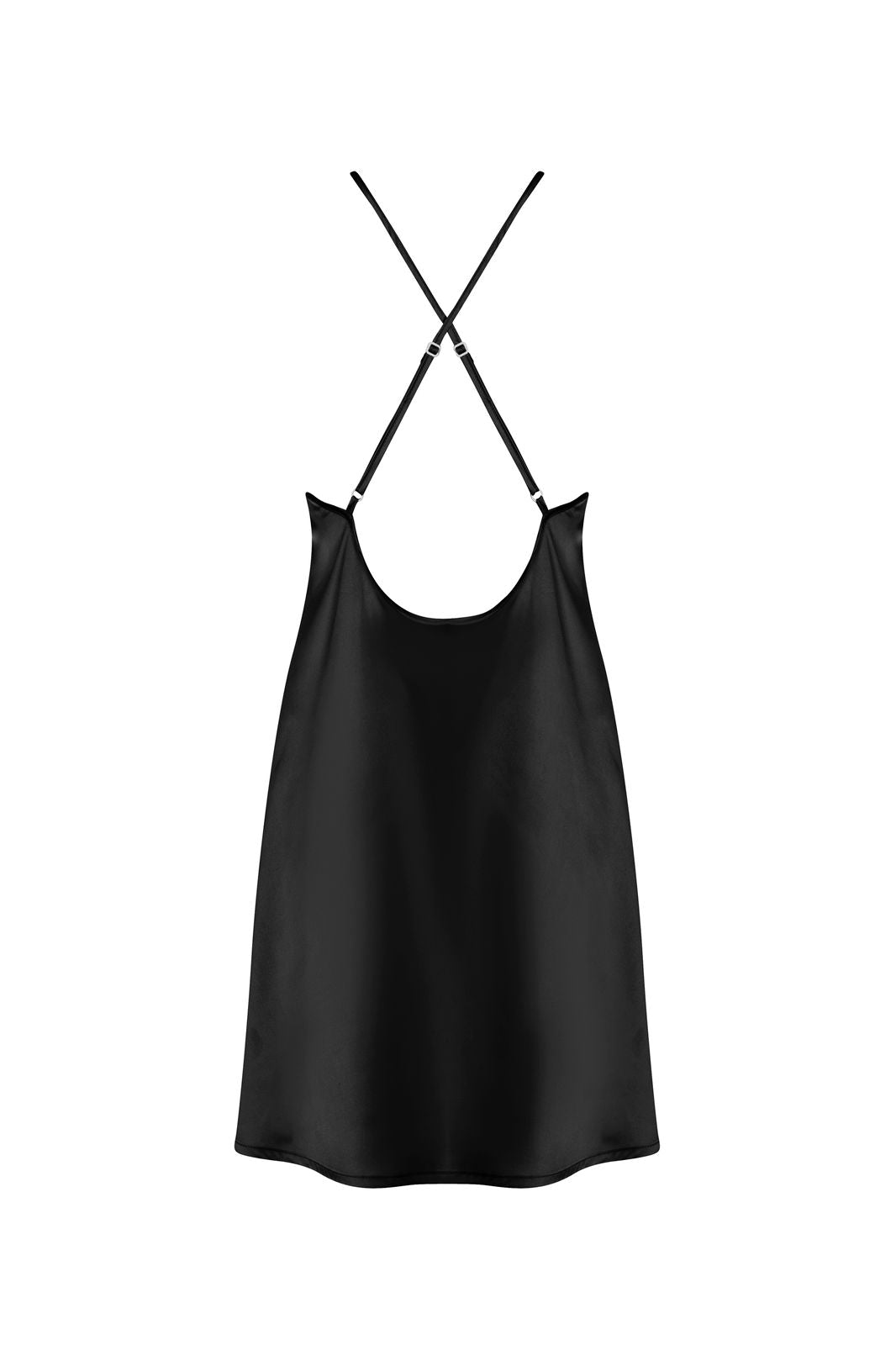 Black - Satin Slip Dress