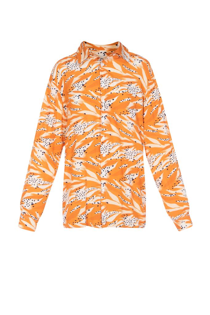 Abstract Tiger - Boyfriend Shirt