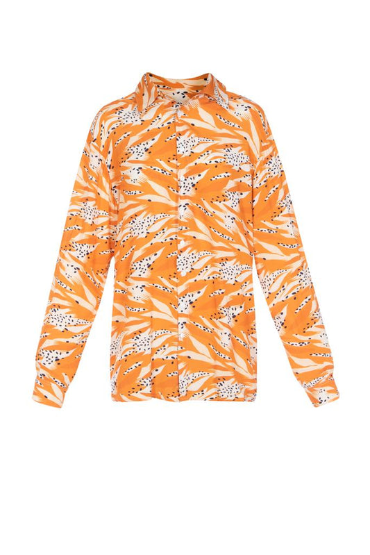 Abstract Tiger - Boyfriend Shirt