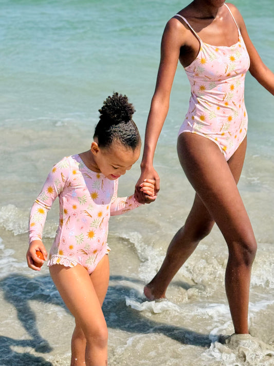 Spellbound Repeat - Kids Long Sleeve Swimsuit