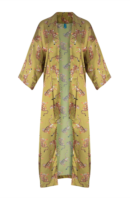 Pistachio Tiger - Apollo Kimono