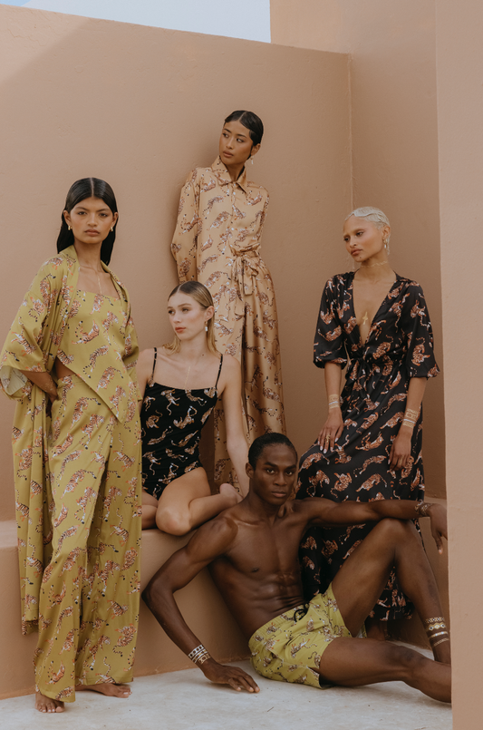 Pistachio Tiger - Apollo Kimono