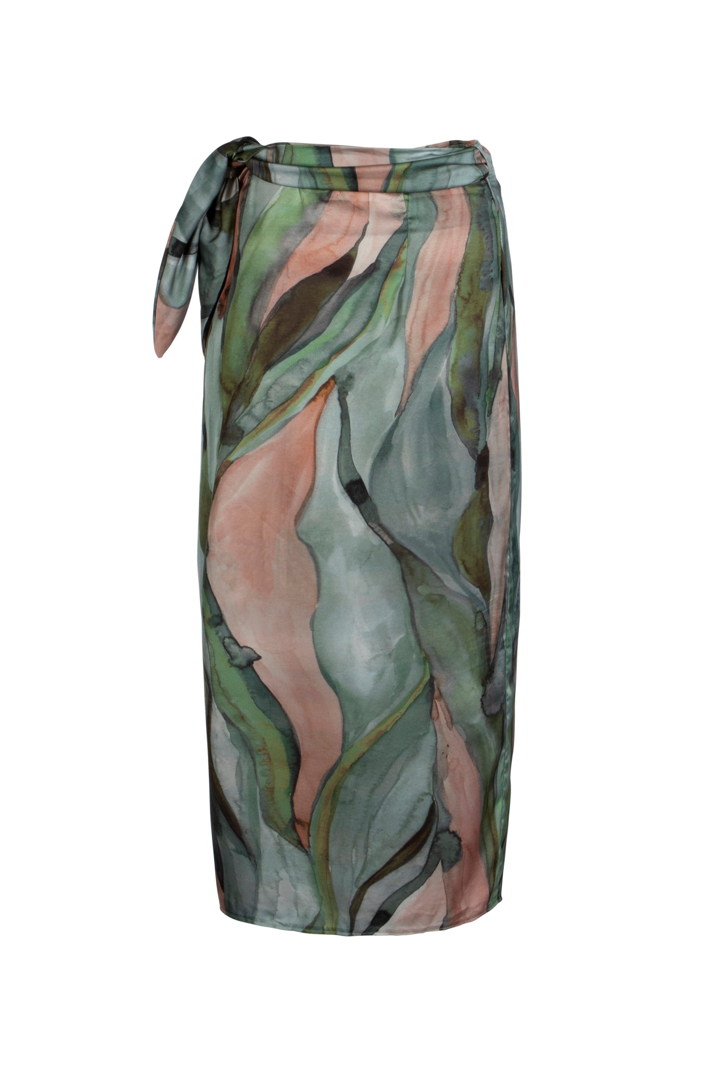 Watercolour Evergreen - Wrap skirt