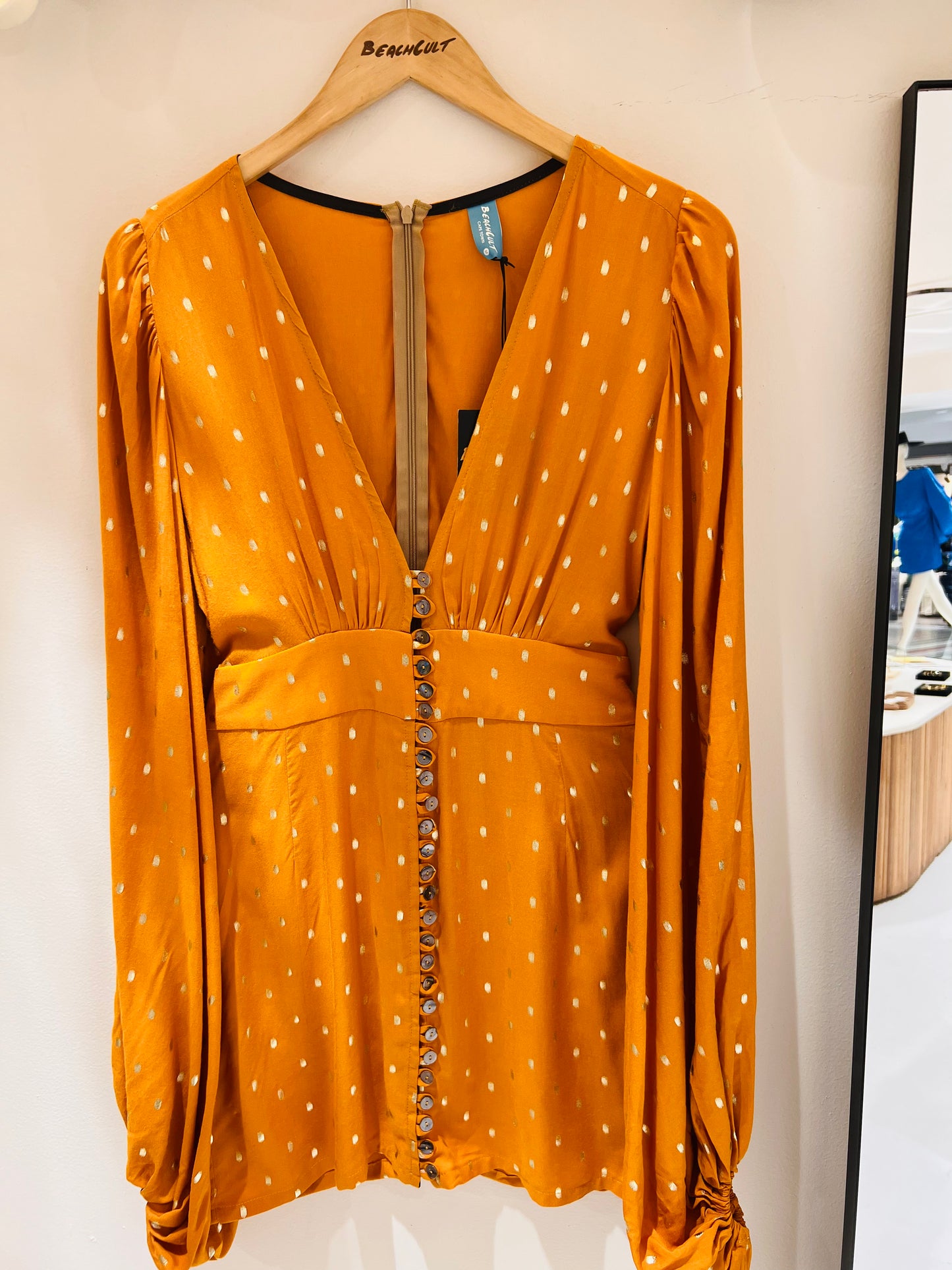 Belle Vintage Dress - Mustard