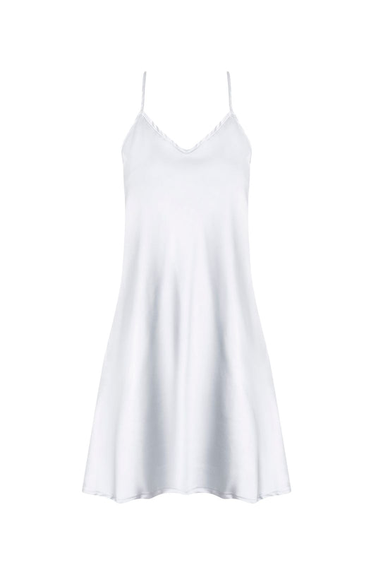 White - Satin Slip Dress