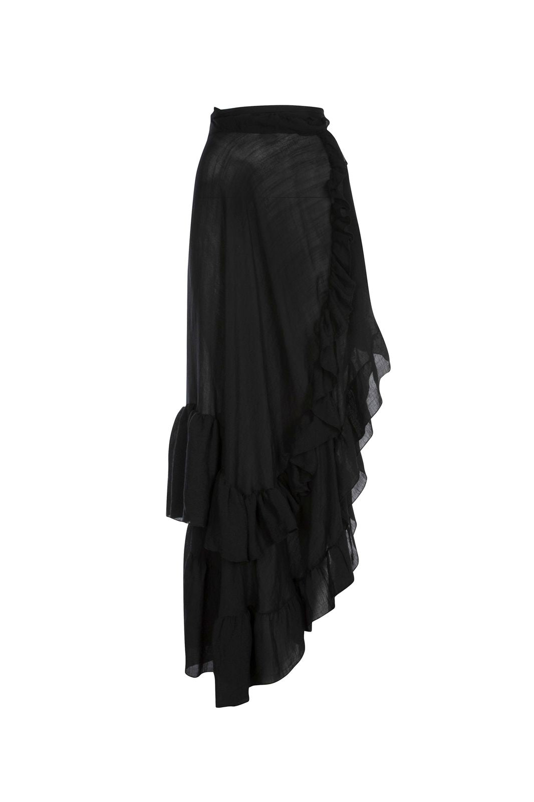 Black - Maxi Frill Skirt