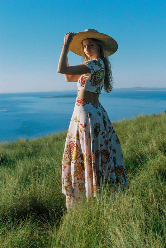 Vintage Floral Crème - Calypso Dress