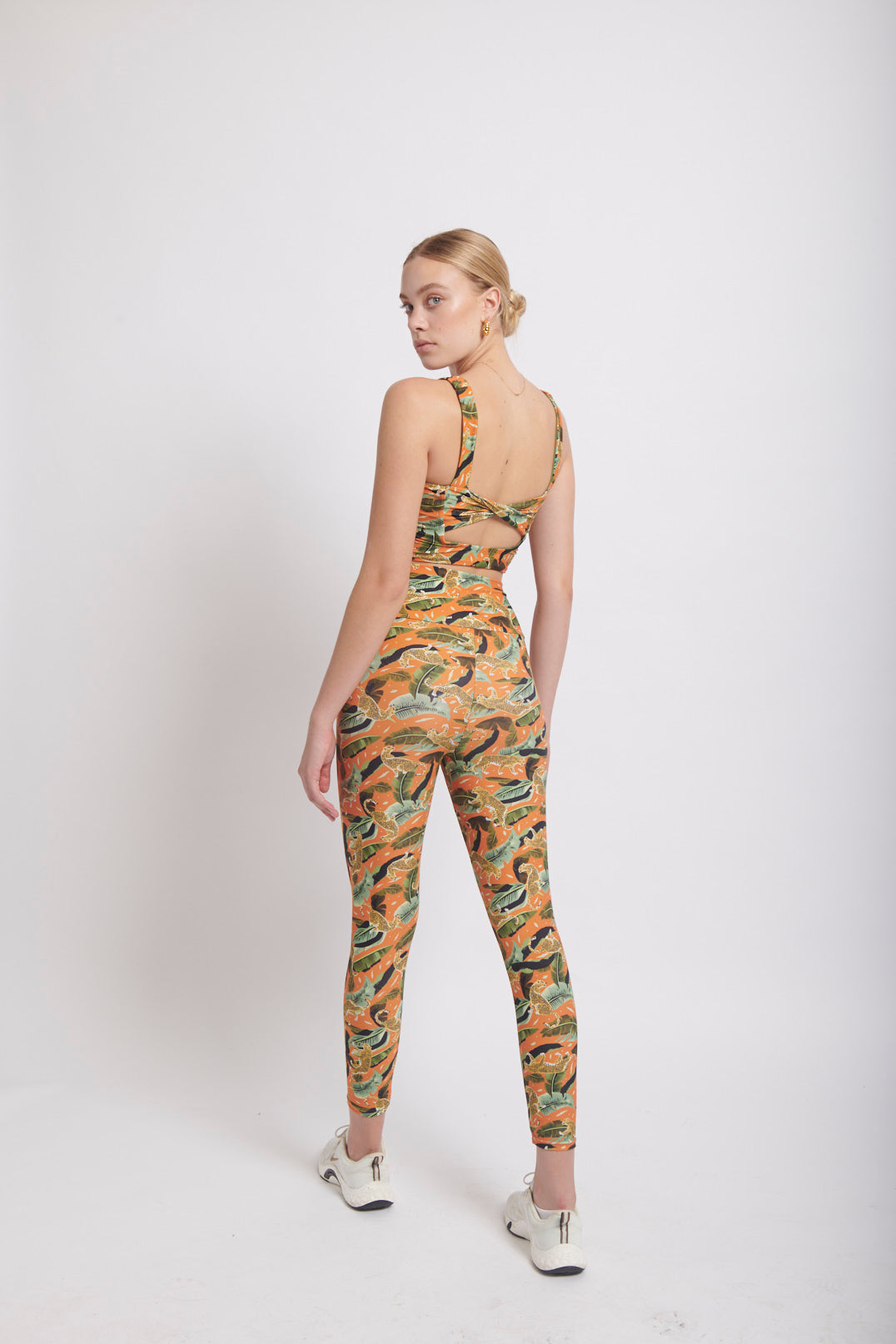 Papaya  prowling Leopard- Active leggings