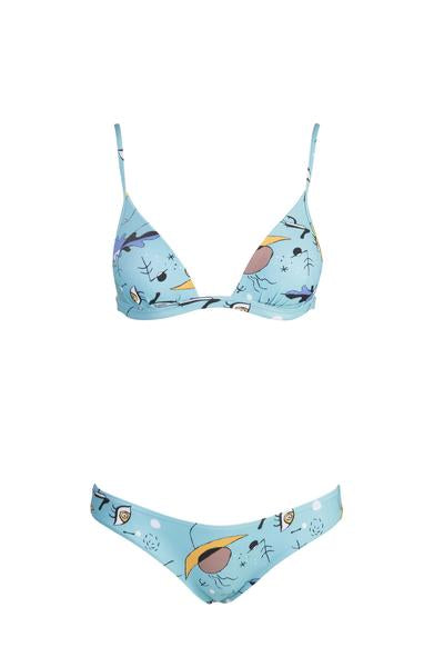 Ellena Bikini Top - Blue Karoo