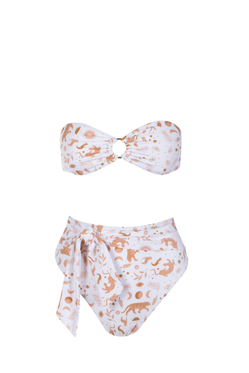 White Sun Tiger - Daphne Bikini Top