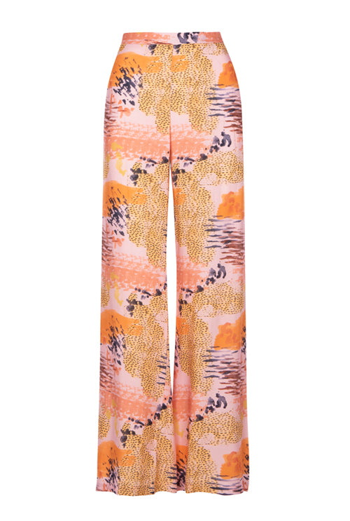 Abstract Coral - Corsica Pants