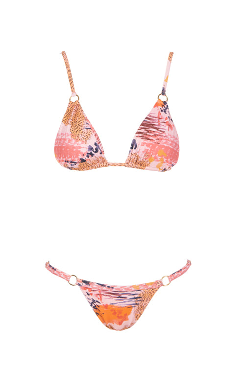 Abstract Coral - Havana Bikini Top