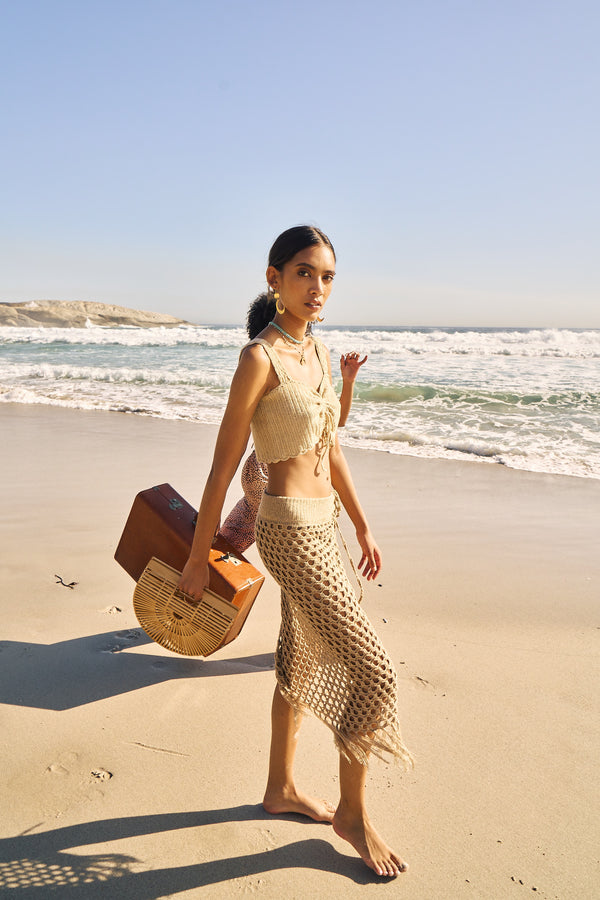 Sand - Selena Crochet Skirt