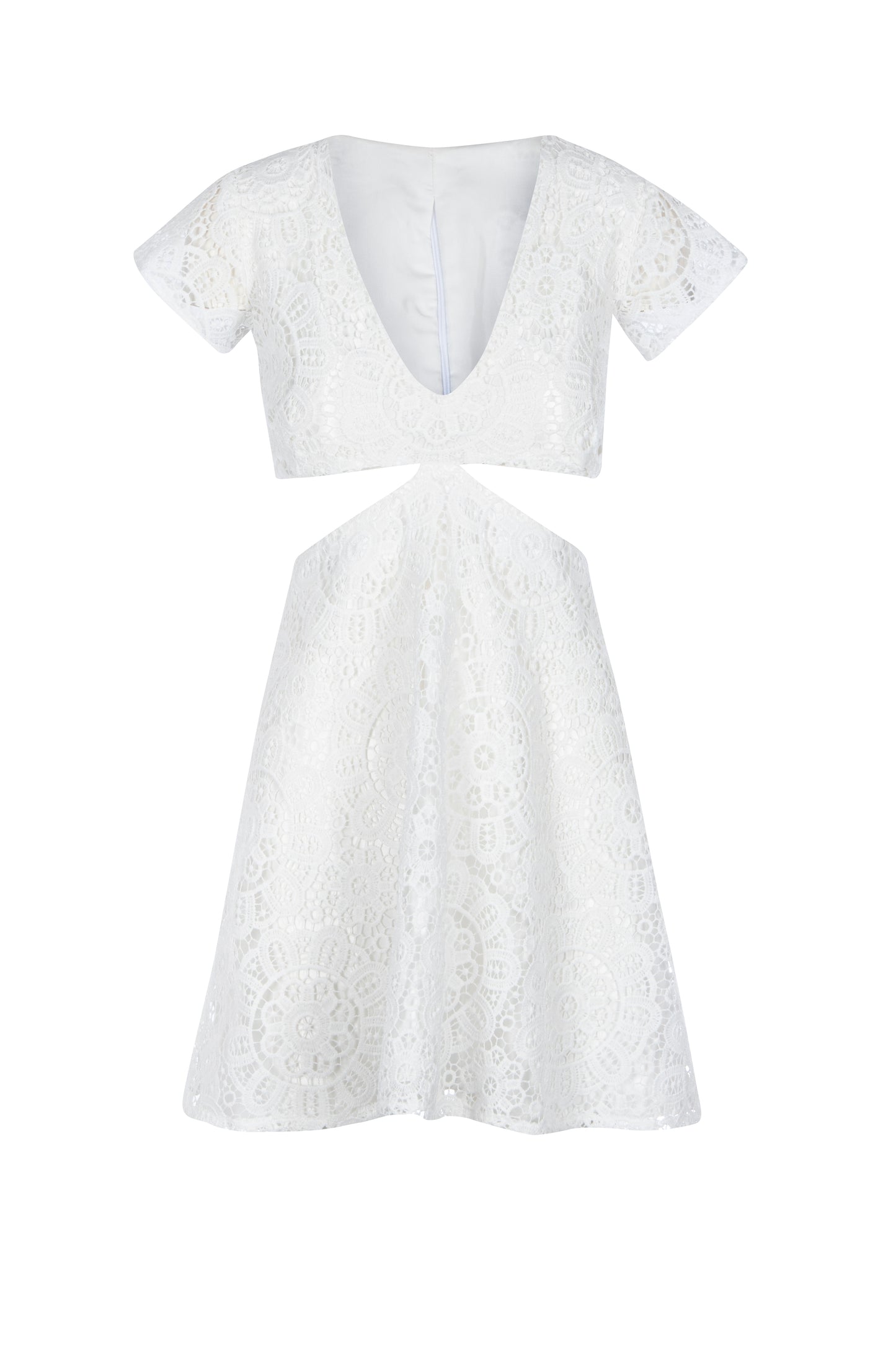 White Lace  - Mini Calypso Dress