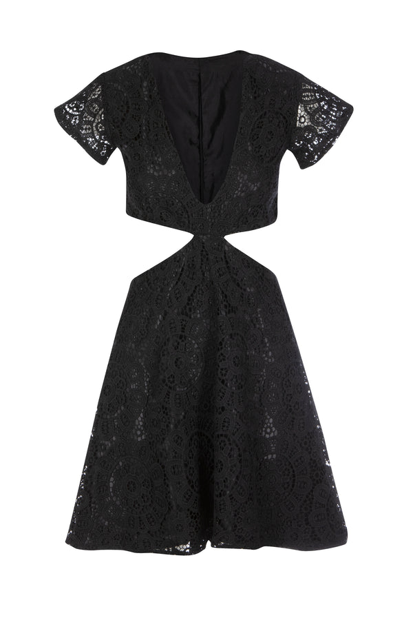 Black Lace  - Mini Calypso Dress
